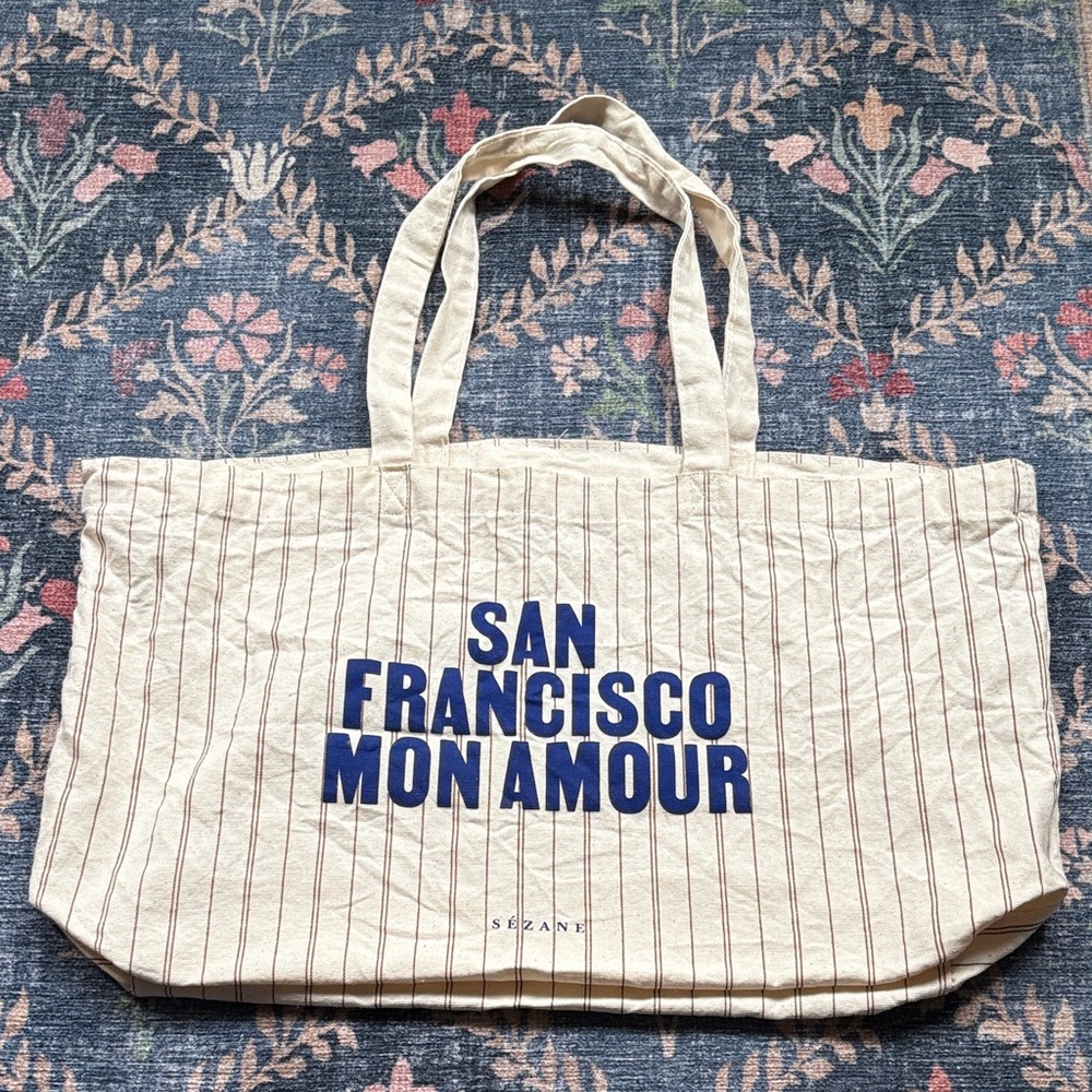 Sezane Canvas Tote Bag